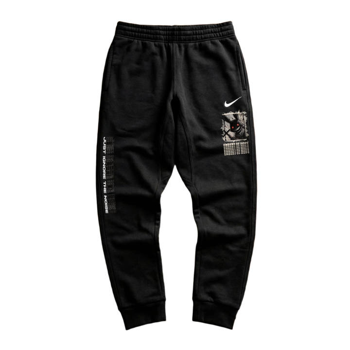 Nike Nike Demon Rabbit Fleece Lined Solid Color Logo Casual Elastic Cuff Knitted Sweatpants Unisex Black