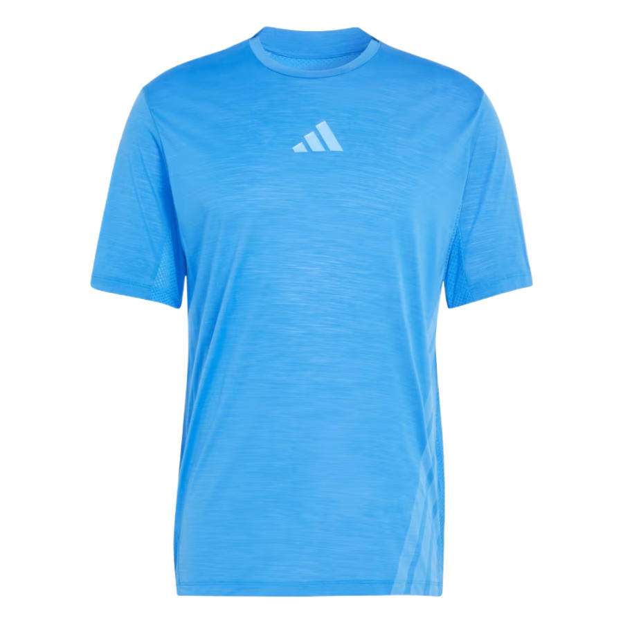 Adidas Adidas T Shirts Men's Bright Blue Crew Neck Moderate