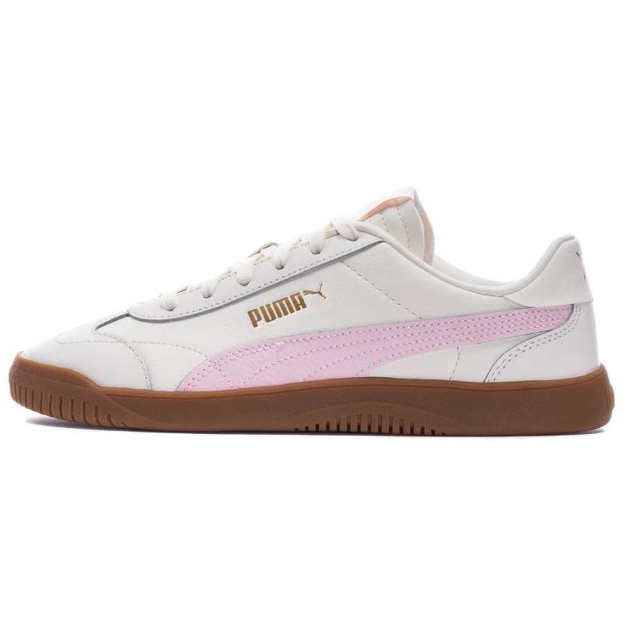 PUMA Club 5v5 Synthetic Leather Skateboard Shoes Women's Ecru