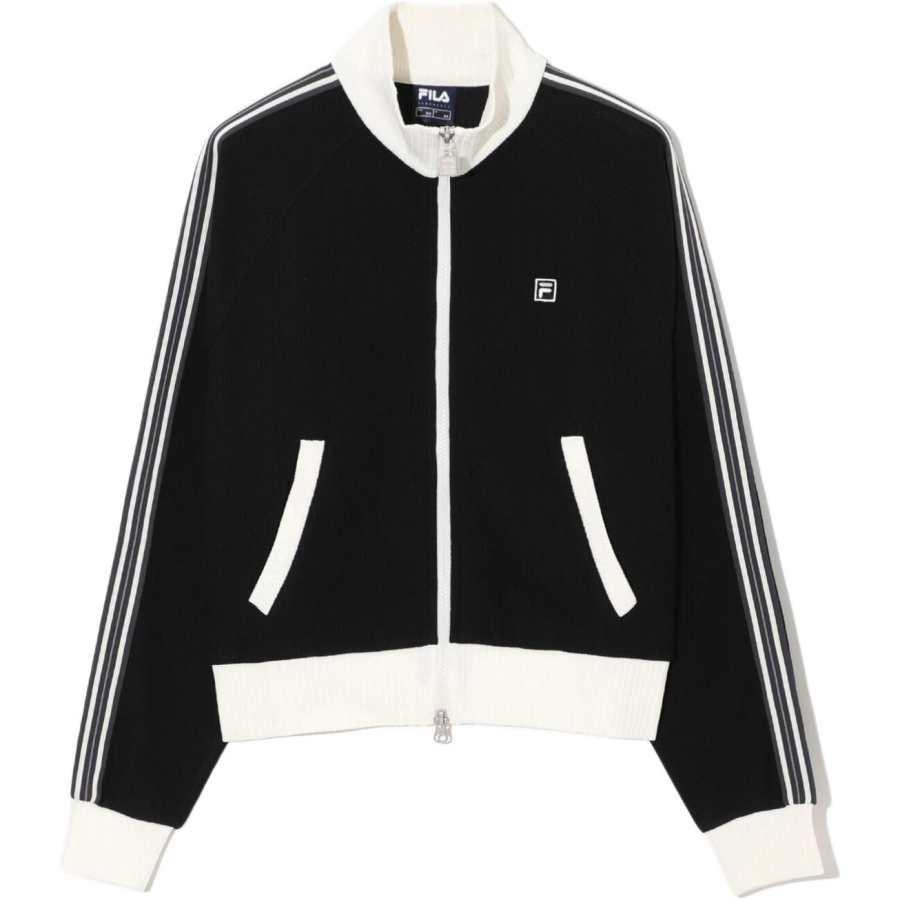FILA Knitwear Women's Black Stand Collar Moderate
