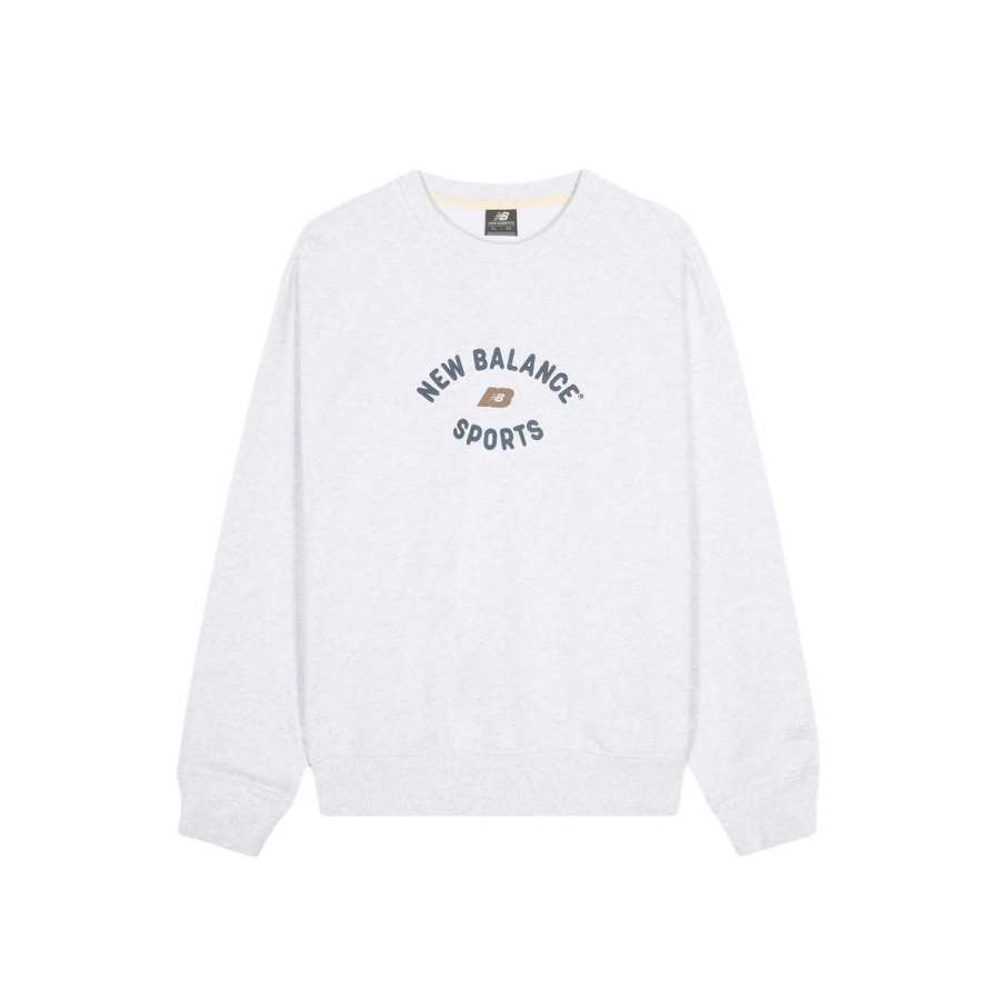 New Balance New Balance Sweatshirts Men's Light Gray Crew Neck Moderate