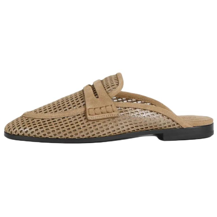 Brunello Cucinelli Closed Toe Slippers 1cm Women's Brown