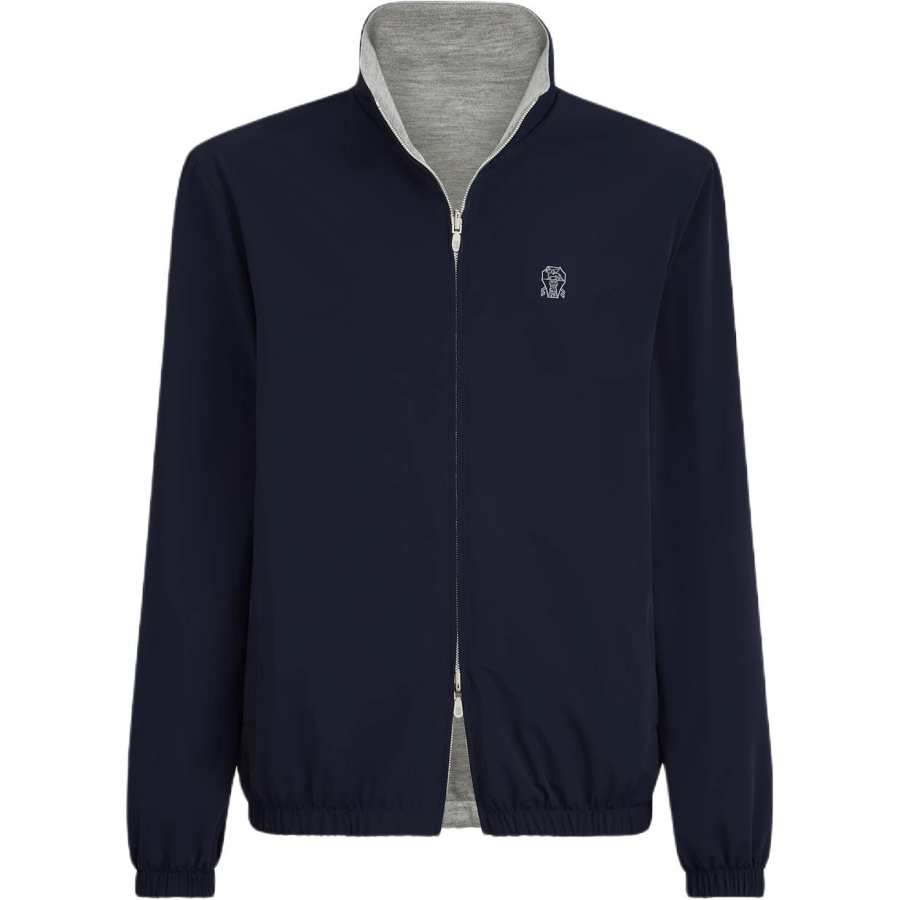Brunello Cucinelli Brunello Cucinelli Crest Embroidered Reversible Jacket