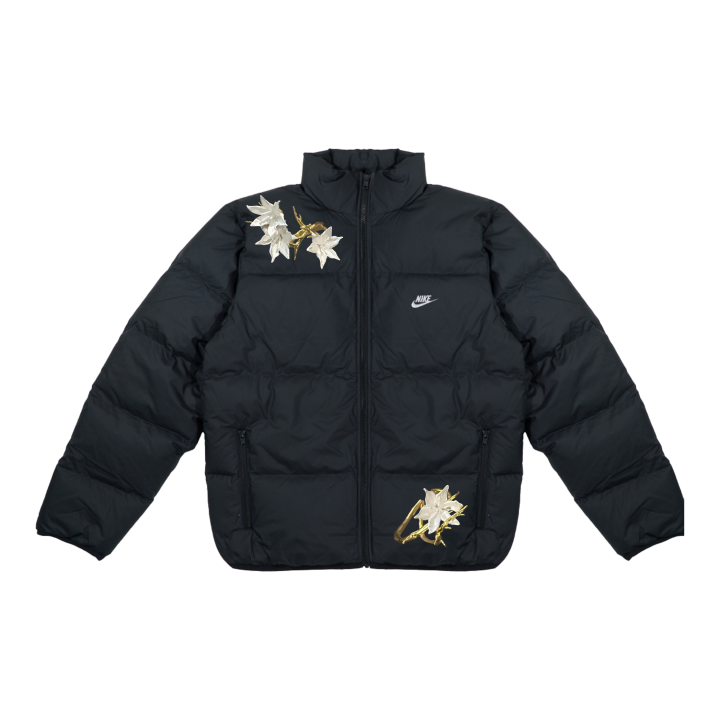 Nike Nike Down Jackets Unisex Black/White Stand Collar Moderate Puffer Jacket