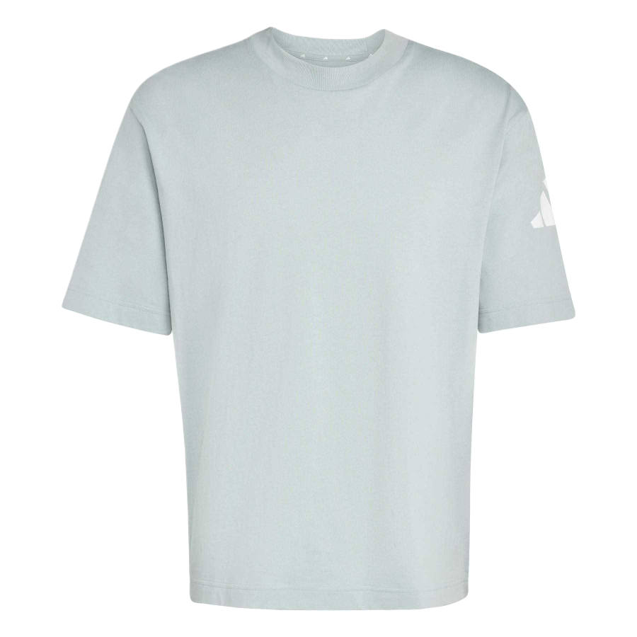 Adidas Adidas Sportswear T Shirts Men's Magical Sage Green/White Crew Neck Moderate