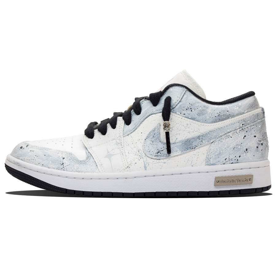 Jordan Jordan Air Jordan 1 Sun Island Manufacturing, Starry Night Drawing Versatile Abrasion Resistant Low top