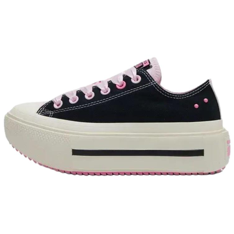 Converse Converse Double Stack Low top Canvas Shoes Unisex Black Pink