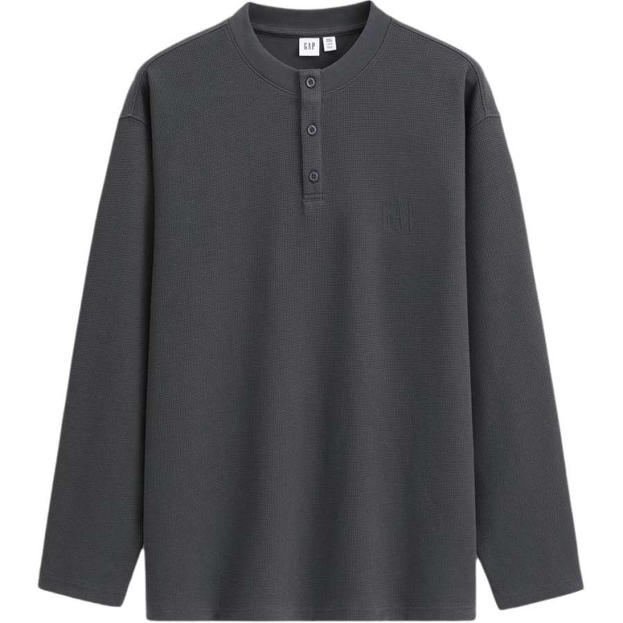 GAP GAP T Shirts Unisex Henry Collar Moderate