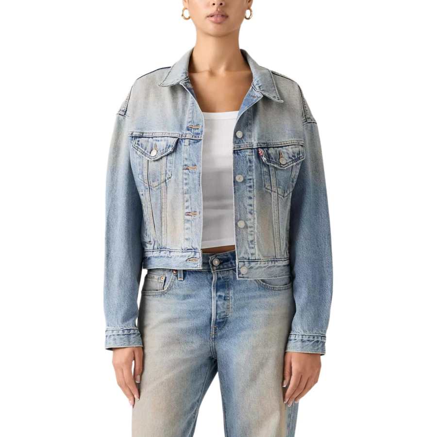 Levis Levis Cropped '90s~buttoned trucker jacket