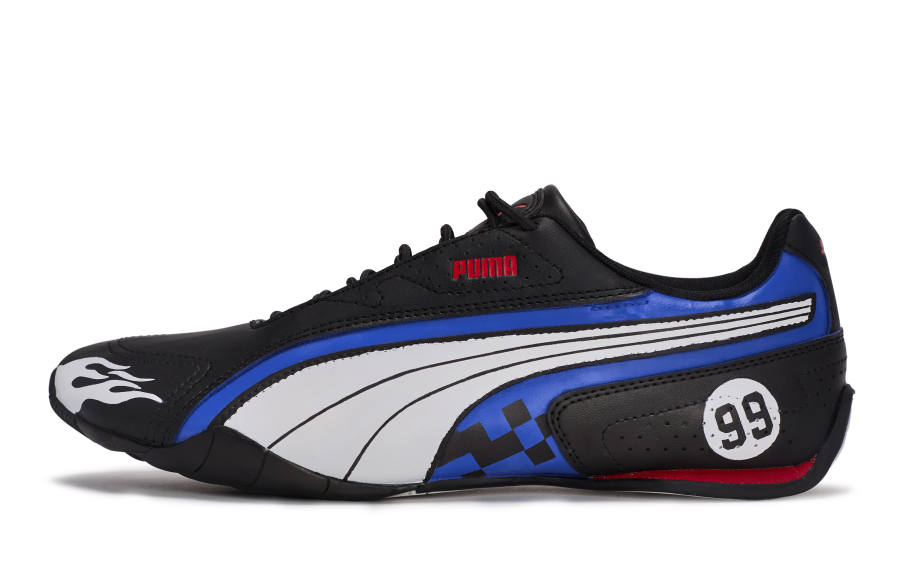 PUMA Redon Bungee Slip Resistant Slip Resistant Low top Running Shoes Unisex Black White Red Blue