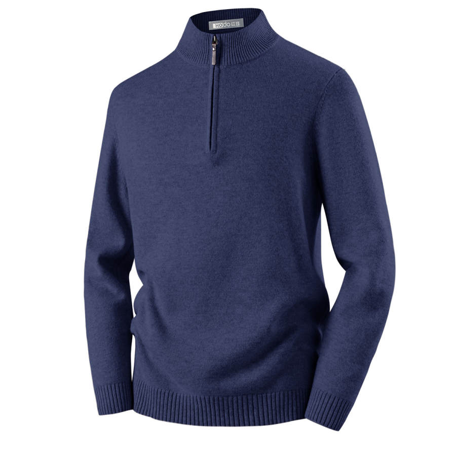 Hodo Hodo Sweaters Men's Half Open Collar Thickened