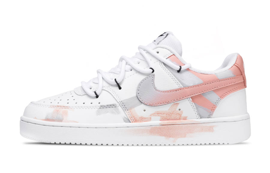 Nike Nike Court Vision 1 Peach Oolong Abrasion Resistant Slip Resistant Low top Skateboard Shoes Men's Pink