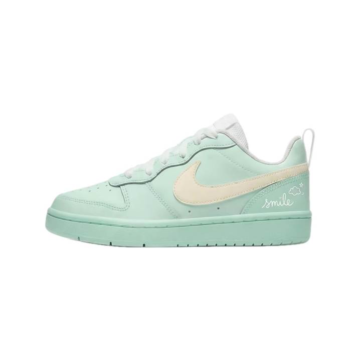 Nike Nike Court Borough 2 Green Grape Smile Leather Abrasion Resistant Slip Resistant Low top Macaron Skateboard Shoes