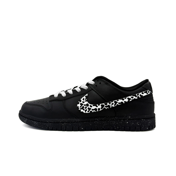Nike Nike Dunk Black White Spot Leather Low top Skateboard Shoes Men's White Black