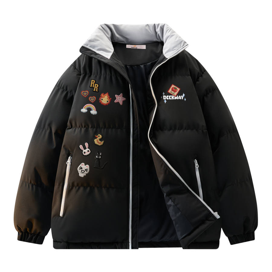 DEERWAY DEERWAY Puffer Jackets Unisex Stand Collar Thickened Padded Puffer Jacket