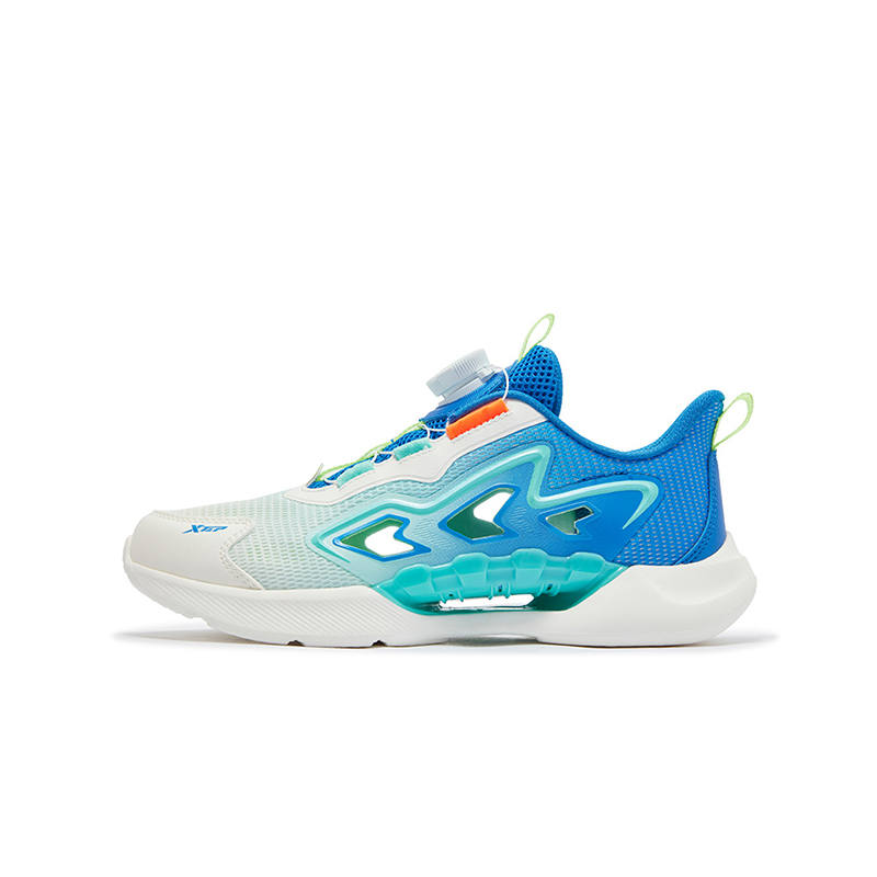 XTEP X FLOW 8.0 Low top Running Shoes Sail White Prussian Blue Teenagers