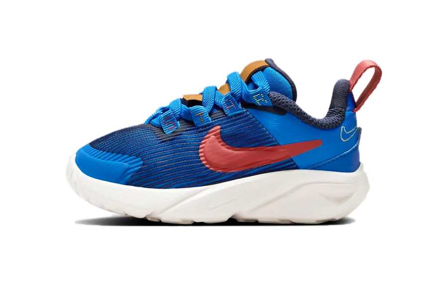 Nike Nike Star Runner 4 Cushioning, Wear Resistant Low top Toddler Shoes Blue Red Infant And Toddler