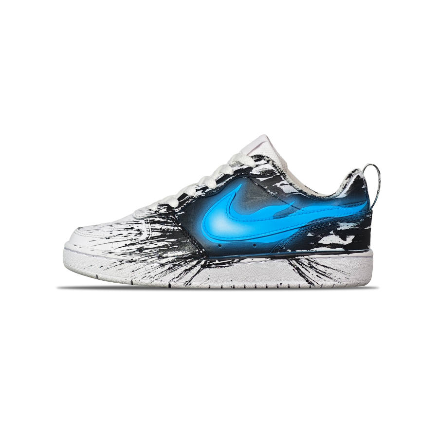 Nike Nike Court Borough Slip Resistant Cushioning Abrasion Resistant Low top Kids' Skateboarding Shoes Blue Teenagers