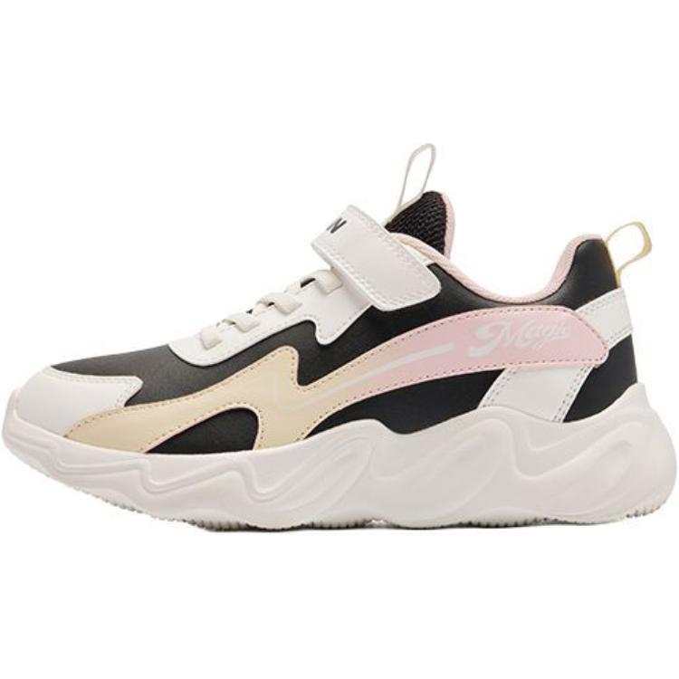 QIAODAN Low top Running Shoes Black White Teenagers