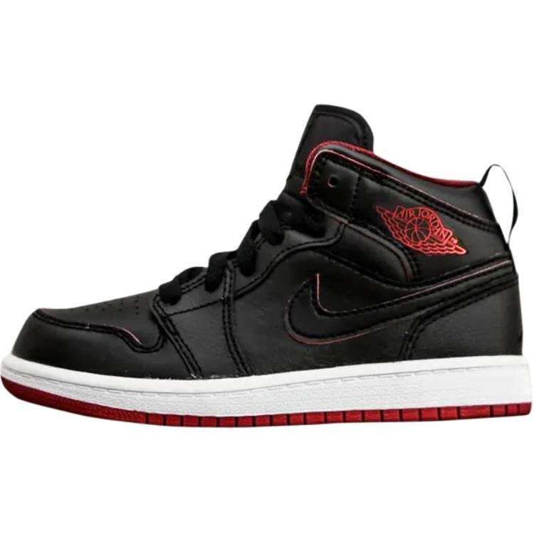 Jordan Jordan Air Jordan 1 Mid top Children's Basketball Shoes Black Kids'