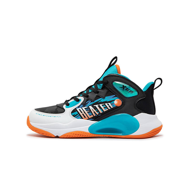 XTEP Synthetic Leather Comfortable Slip Resistant Abrasion Resistant High top Basketball Shoes