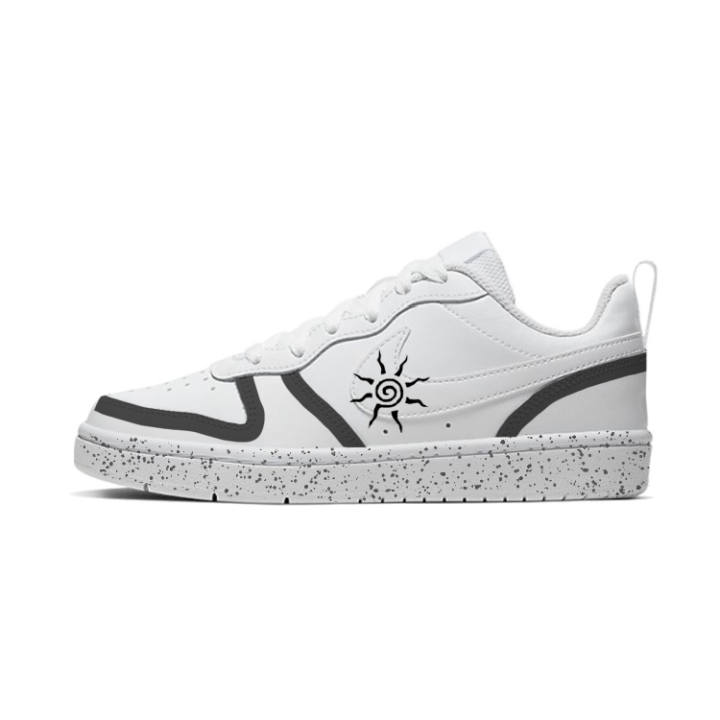 Nike Nike Court Borough Sun God Leather Low top Kids' Skateboarding Shoes Black White Teenagers
