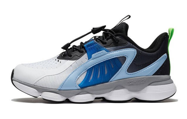 Li-Ning YOUNG Li Ning YOUNG Fashion Slip Resistant Cushioning Abrasion Resistant Rebound Low top Running Shoes White Blue Teenagers