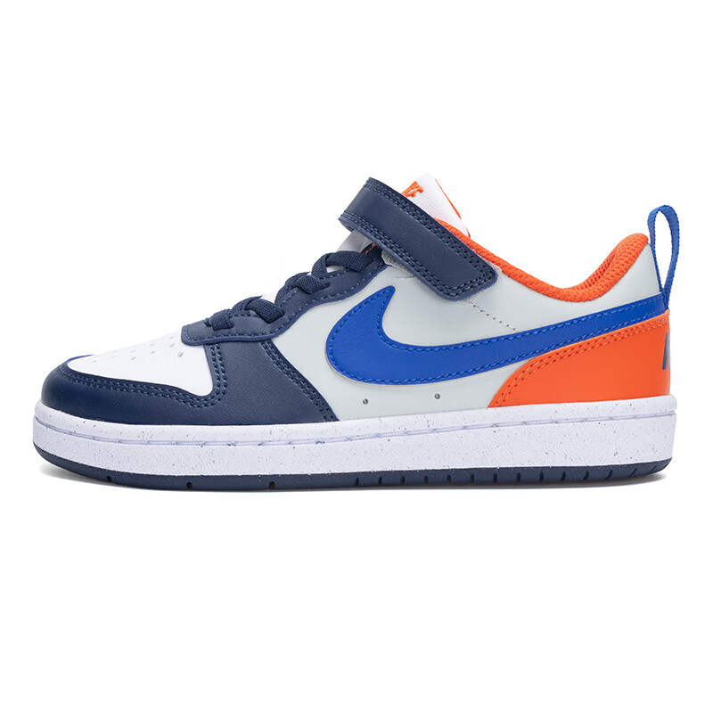 Nike Nike Court Borough Low top Casual Shoes White Blue Children Aged 3 7 Years Old