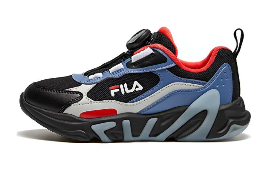 FILA KIDS Comfortable Low top Kids' Running Shoes Black Blue Teenagers