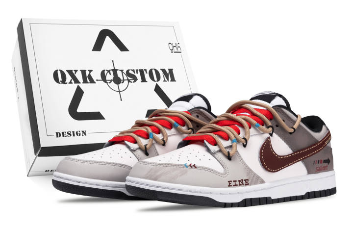 Nike Nike Dunk Retro Origin Box Leather Slip Resistant Cushioning Abrasion Resistant Low top Kids' Skateboarding Shoes