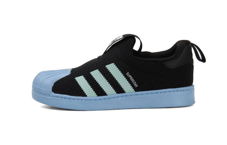 Adidas Originals SUPERSTAR 360 Low top Toddler Shoes Black Blue Infant And Toddler