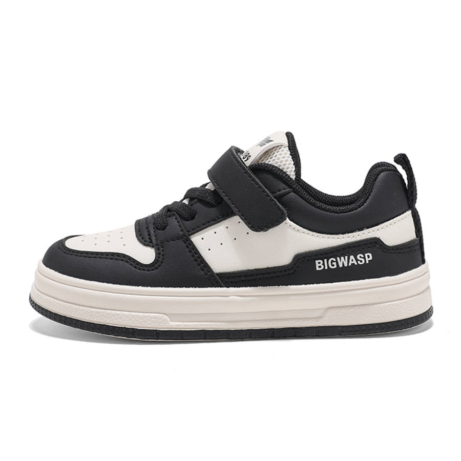 BIG WASP Abrasion Resistant Rebound Breathable Low top Kids' Skateboarding Shoes Black Kids'