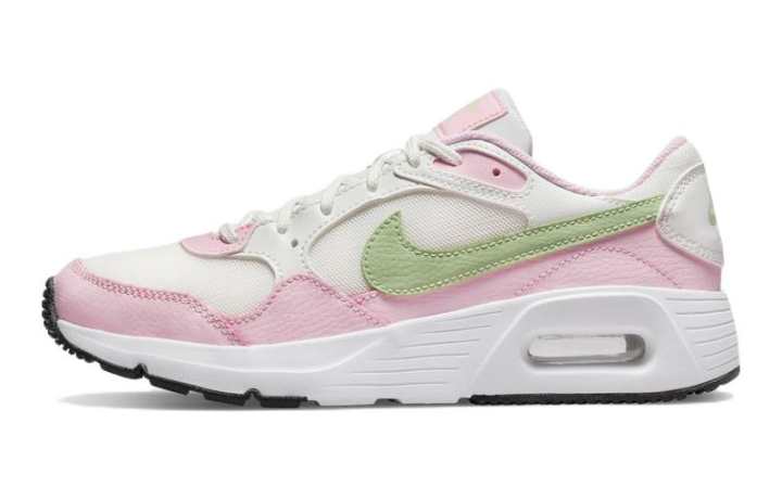 Nike Nike Air Max SC Leather, Textile Low top Running Shoes White Pink Unisex