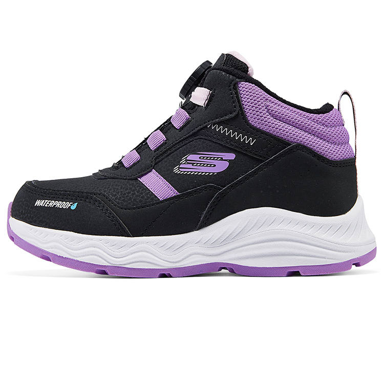 Skechers Kids Comfortable Slip Resistant, Abrasion Resistant, Thermal High top Kids' Outdoor Shoes Purple Kids'