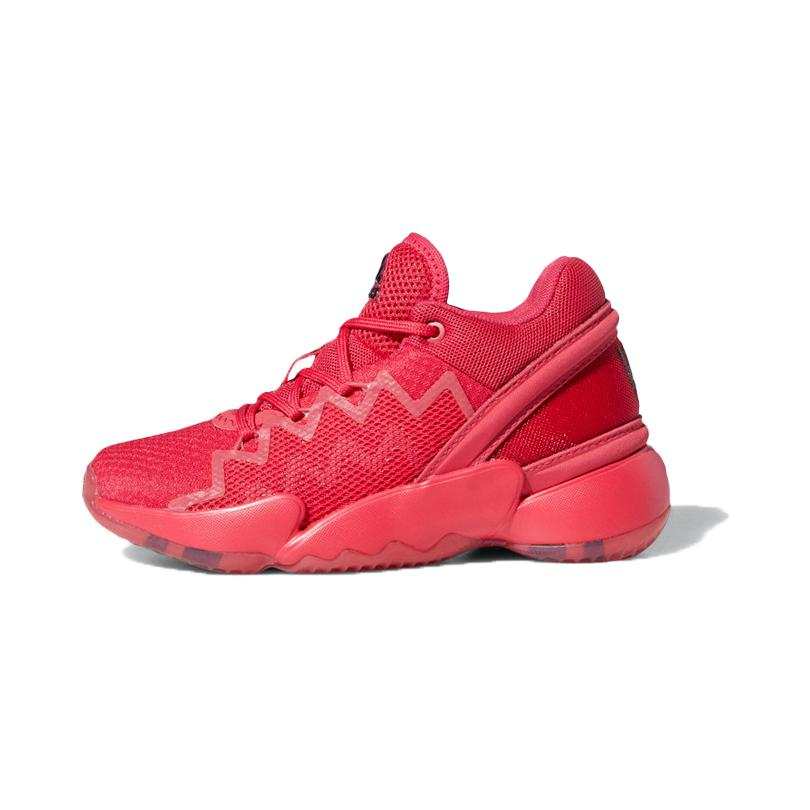 Adidas Adidas D.O.N. Issue #2 'Crayola' Mitchell 2 Mesh Breathable Mid top Basketball Shoes Red Children Aged 3 7 Years Old