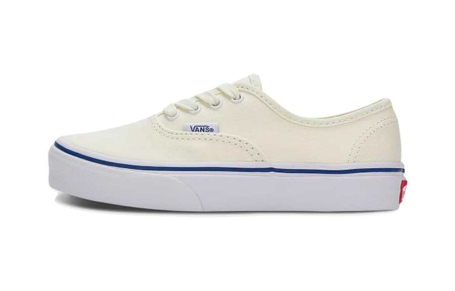 Vans Authentic Abrasion Resistant Low Top Kids' Skateboarding Shoes White Children Aged 3 7 Years Old
