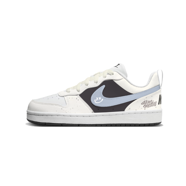 Nike Nike Court Borough Smiley Face Wave Synthetic Leather Abrasion Resistant Abrasion Resistant Low top