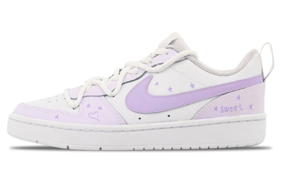 Nike Nike Court Borough Heart Star Milk Taro Slip Resistant Cushioning Abrasion Resistant
