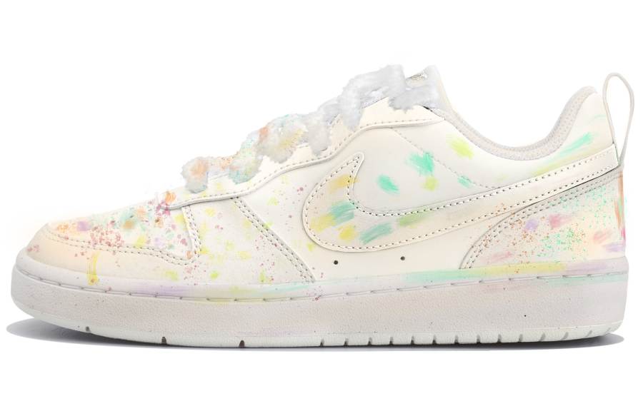 Nike Nike Court Borough Leather Low top Kids' Skateboarding Shoes White Pink Teenagers