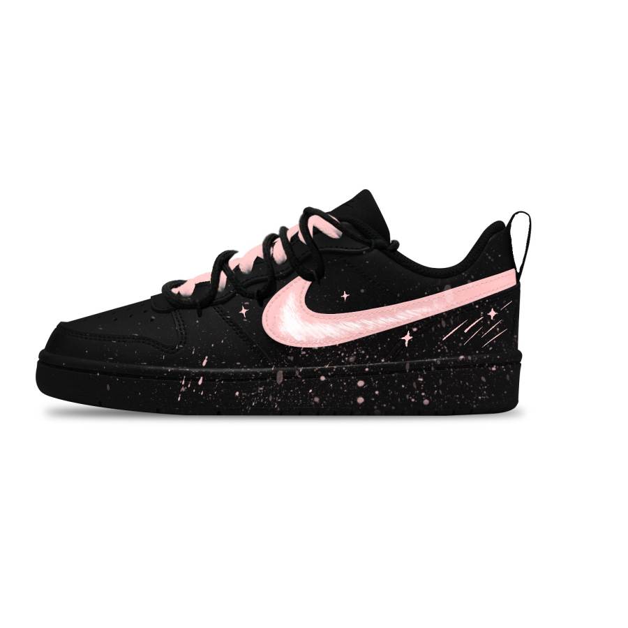 Nike Nike Court Borough Pink Star Leather Slip Resistant Abrasion Resistant Low top Kids' Skateboarding Shoes Unisex