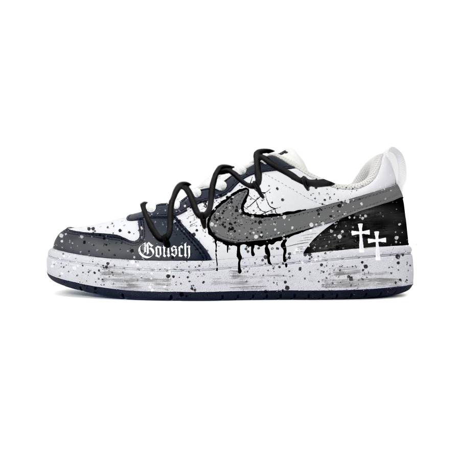 Nike Nike Court Borough Slip Resistant Abrasion Resistant Low top Kids' Skateboarding Shoes Black Teenagers