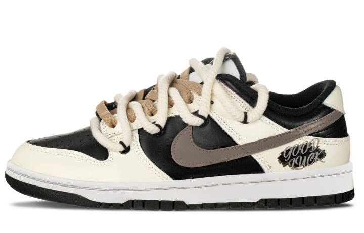 Nike Nike Dunk Lucky Cocoa Low top Skateboard Shoes Unisex Black White