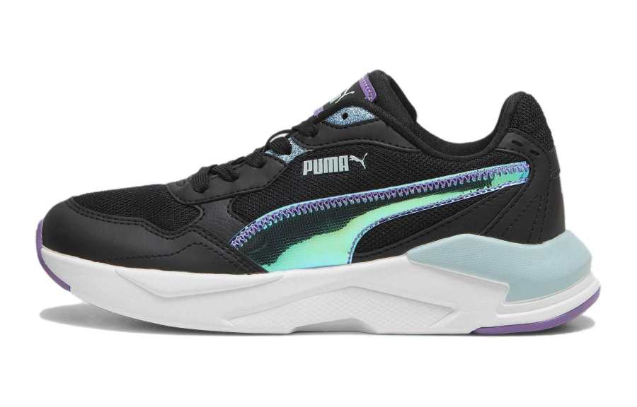 PUMA X Ray Speed Lite Deep Dive Abrasion Resistant Cushioning Low top Kids Lifestyle Shoes Black Purple Teenagers
