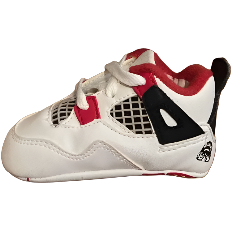 Jordan Jordan Air Jordan 4 Leather Low top Pre Walking Shoes & Sock Shoes White Infant And Toddler