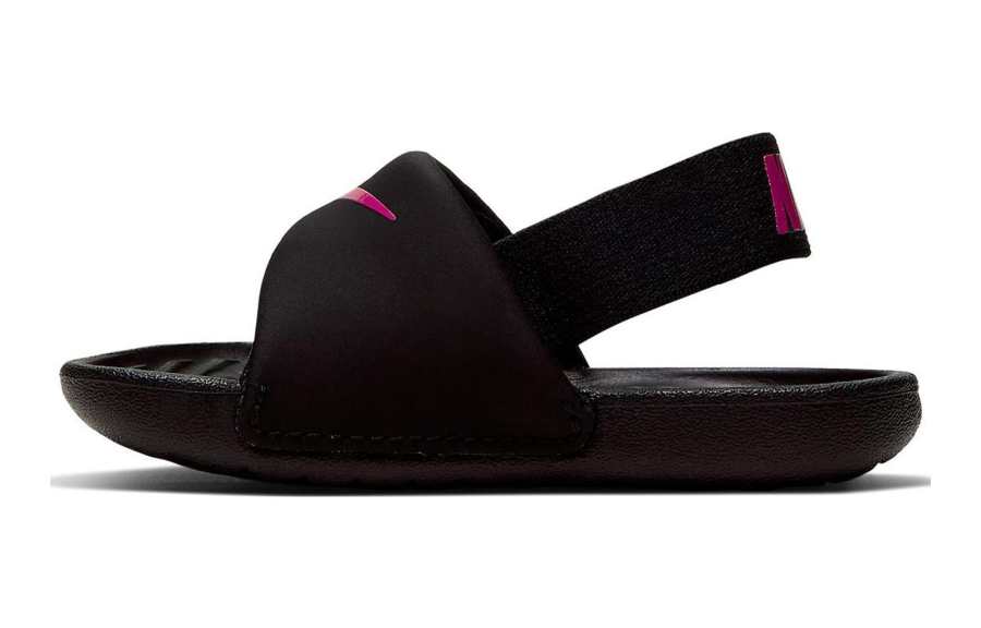 Nike Nike TD KAWA SLIDES Suede Slip Resistant And Breathable Low top Toddler Shoes Black Pink Infant And Toddler