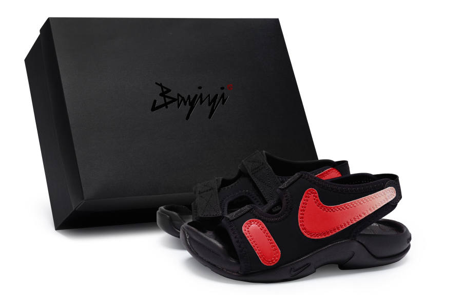 Nike Nike Sunray Adjust 6 Slip Resistant Slip Resistant Children's Sandals Black Red Pre school
