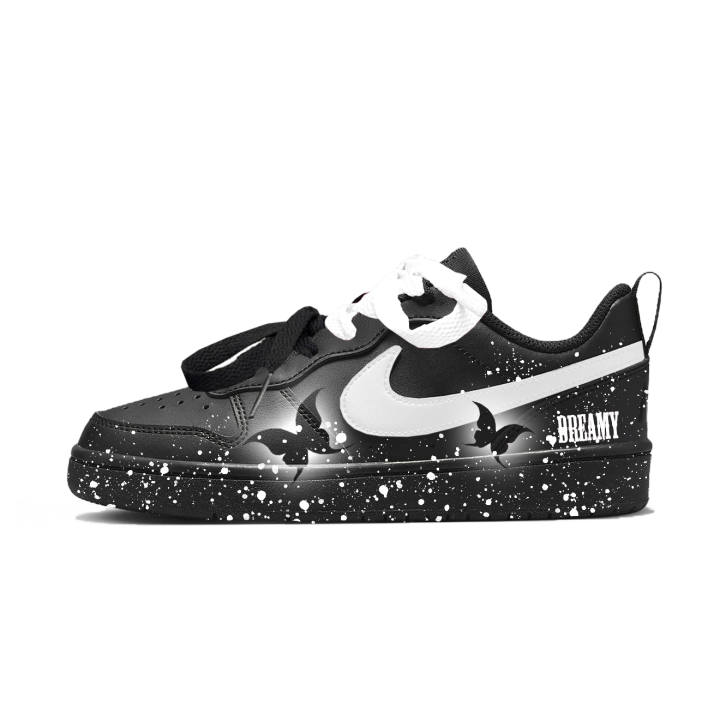 Nike Nike Court Borough Daydream Butterfly Leather Slip Resistant, Abrasion Resistant, Lightweight Cushioning Low top
