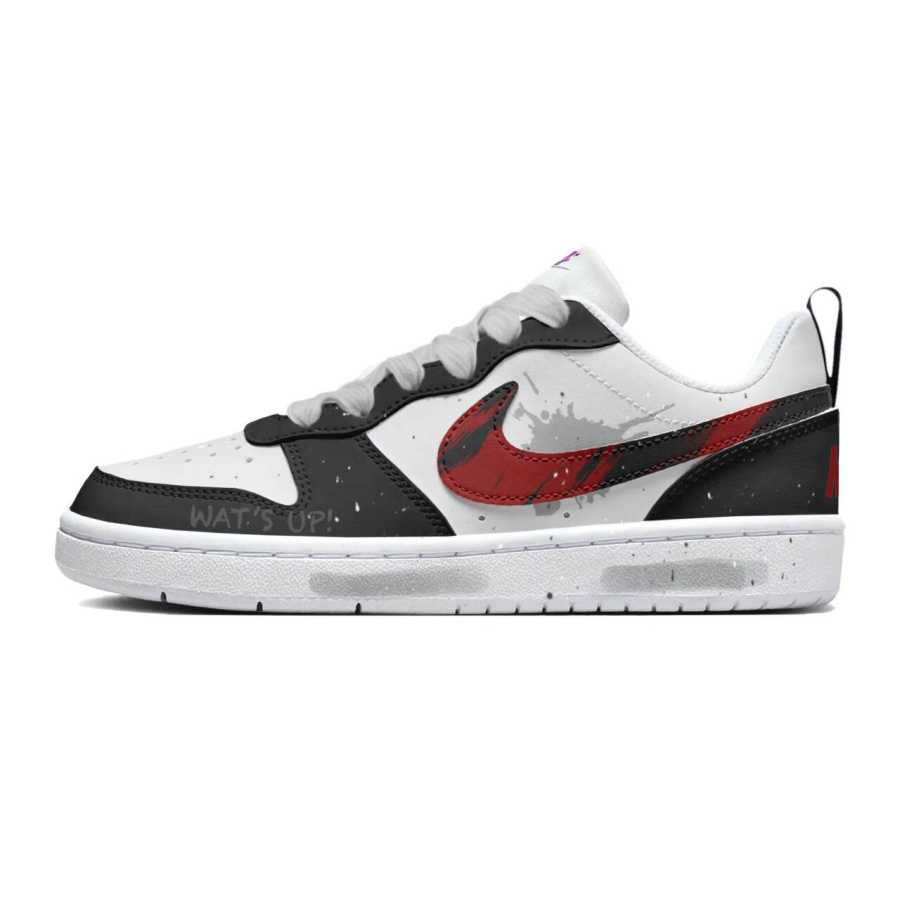 Nike Nike Court Borough Blood Moon Inscription Synthetic Leather Slip Resistant Abrasion Resistant Low top