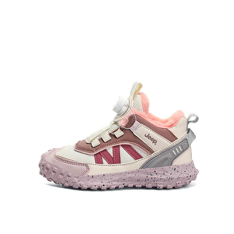 Jeep Synthetic Leather Anti Kick Abrasion Resistant Breathable Thermal High top Casual Shoes Kids'