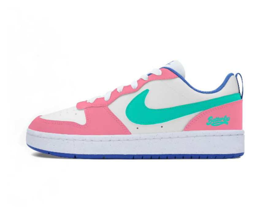 Nike Nike Court Borough LOW RECRAFT Low top Kids' Skateboarding Shoes Pink Green Unisex